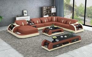 Blaylock Modern Sectional Sofa with LED Light