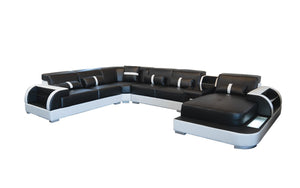 Blaylock Modern Sectional Sofa with LED Light