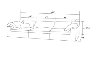 3 PIECES MËLO MODULAR SECTIONAL