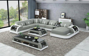 Blaylock Modern Sectional Sofa with LED Light