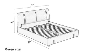 Penta Modern Leather Platform Bed