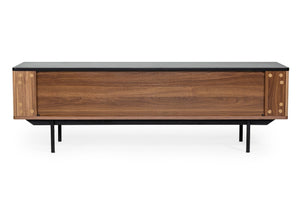 Modrest Maggie - Modern Walnut and Grey TV Stand