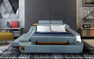 Claudia Modern Multifunctional Smart Bed With Bookshelves