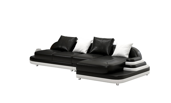 Lillian Mini Modern Leather Sectional