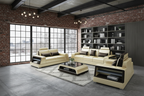 Civia Leather Sofa Set with Side Storage