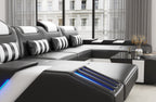 Cosmo Double Chaise U-Shape LED Sectional - Ultimate Lounge Sofa