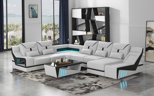 Odyssey Modern Leather Sectional