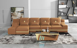 Odyssey Modern Small Leather Sectional