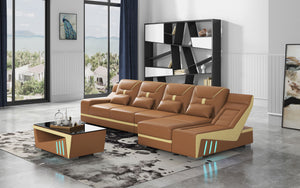 Odyssey Modern Small Leather Sectional