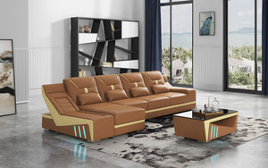 Odyssey Modern Small Leather Sectional