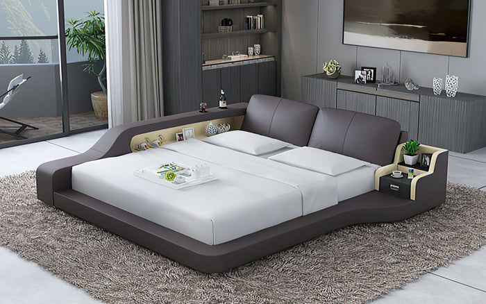 Mcguire Leather Bed With Storage