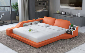 Mcguire Leather Bed With Storage