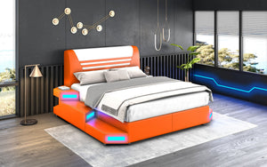 Rowan Modern Leather Bed