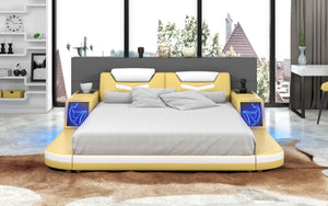 Maeve Modern Leather Bed