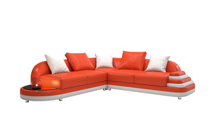 Lillian Small Modern Leather Sectional