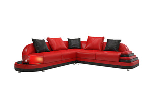 Lillian Small Modern Leather Sectional