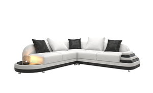 Lillian Small Modern Leather Sectional