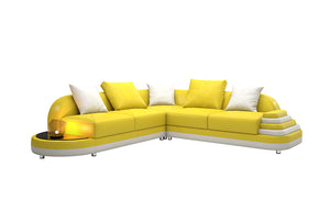 Lillian Small Modern Leather Sectional