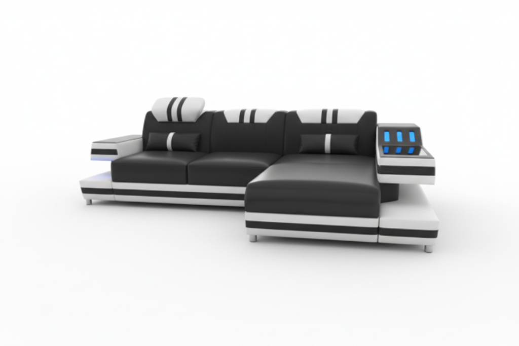 Aura Compact Sectional sharp shadow