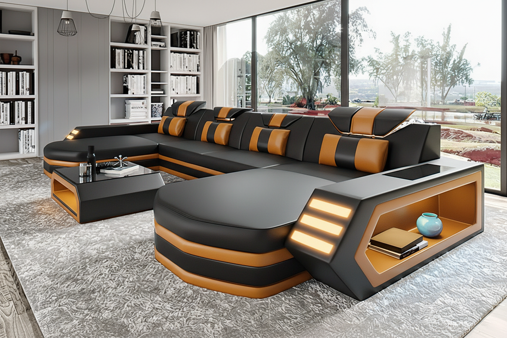 Black orange minimalist blue