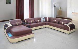 Blaylock Modern Sectional Sofa with LED Light