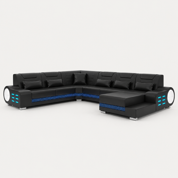 Elliot Modern Leather Sectional