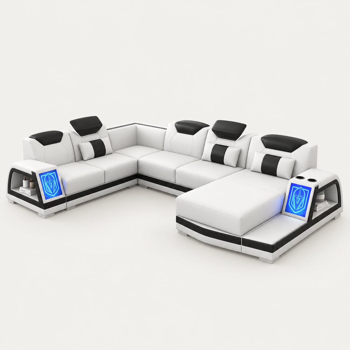 Vincenzo Futuristic Modern Sectional With Illuminating LED Customize Design