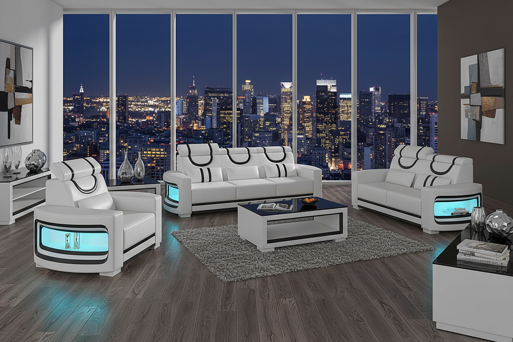 Luca Modern Sofa Set - Luxury Penthouse