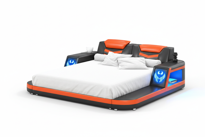 Maeve Modern Leather Bed