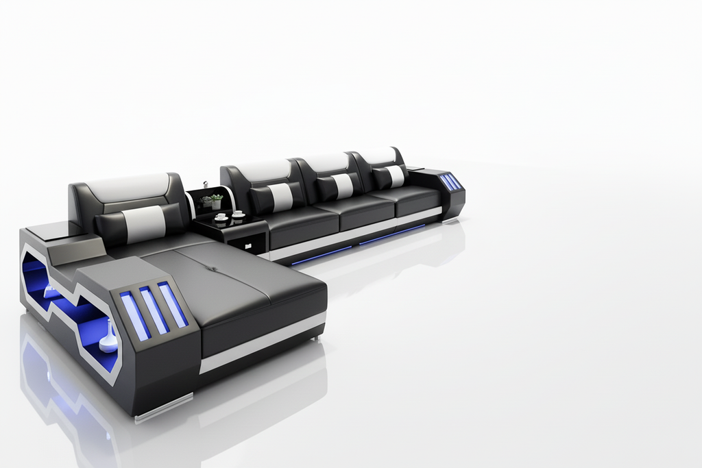 Omont Compact Sectional - main seating with medium shadow