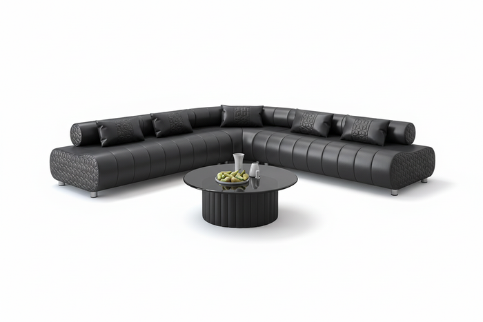 Puffer Modern Leather Sectional