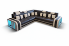 Ralutic Leather Corner Sectional with Side Storage - Aerial View