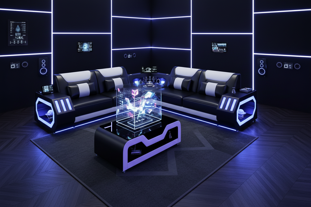 White & Black Sectional - Futuristic