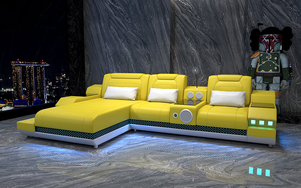 Celsius Mini Modern Leather Sectional