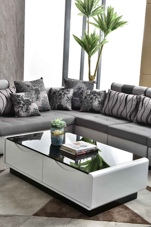 Selena Grey & Light Grey Modular Tufted Sectional