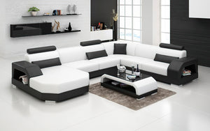 Luxi Modern U-Shape Leather Sectional