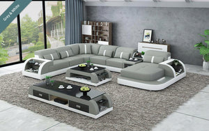 Blaylock Modern Sectional Sofa with LED Light