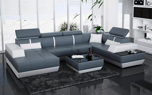 Mesa Modern U-Shape Leather Sectional