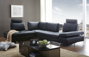 VEGAS Leather Sectional With Adjustable Headrest