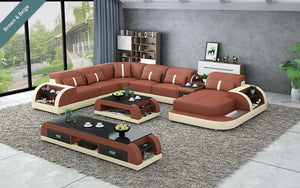 Blaylock Modern Sectional Sofa with LED Light