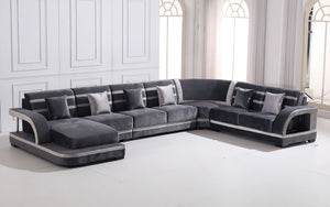 Grando Modern Sectional with Speaker & Wireless Charger & LED Lights