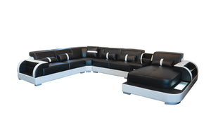 Blaylock Modern Sectional Sofa with LED Light