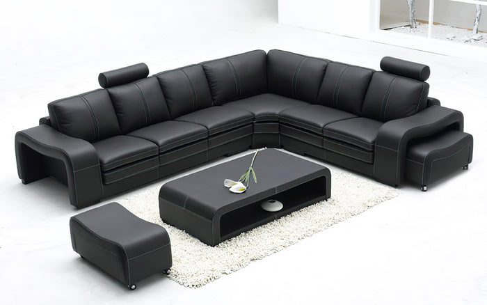 Aithen Modern Leather Sectional