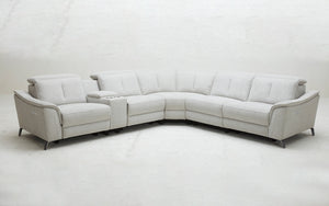 Rium Modern Fabric Sectional With Recliners