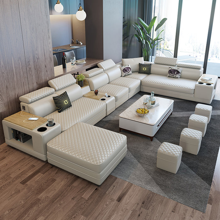 Selena Off-White Modular Tufted Sectional