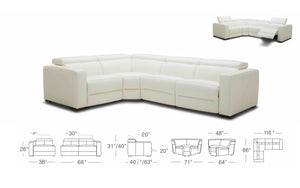 Mirage Reclining Sofa Set With Adjustable Headrest