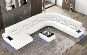 Catina XL Leather Sectional with LED Light