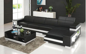 Zakary Leather Sectional with Storage