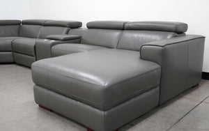 Birt Leather Recliner Sectional Sofa With Chaise