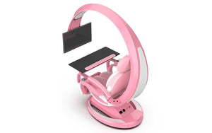 Crystal Pink Working And Gaming Station | All in one Working And Gaming Chair